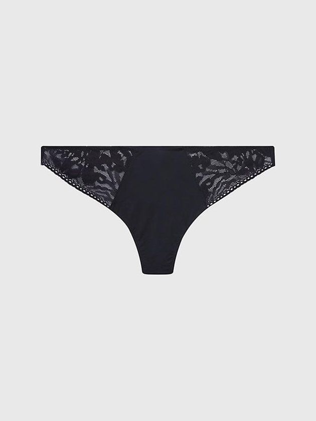 Calvin Klein USA Ultra Soft Lace Womens Thong Black 3826941-ZF